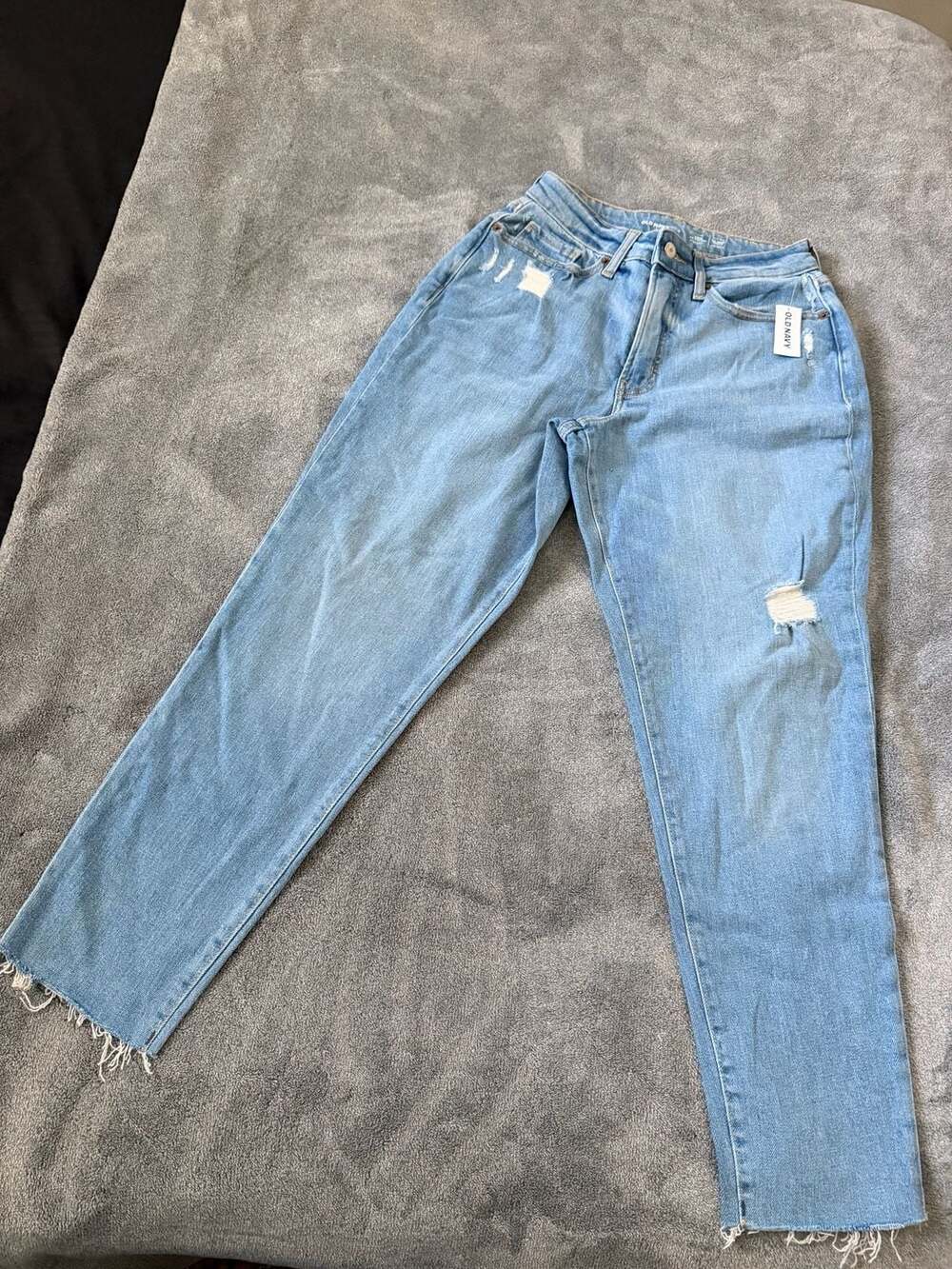 Old Navy Curvy O.G. Straight Ripped Ankle Jeans Size 8